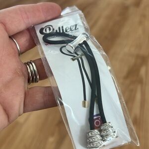 Pulleez  Crystal  Hair tie /white Brand New